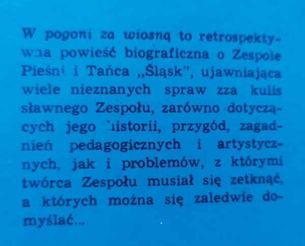Stanisław Hadyna W pogoni za wiosną [Zespół Pieśni i Tańca Śląsk]