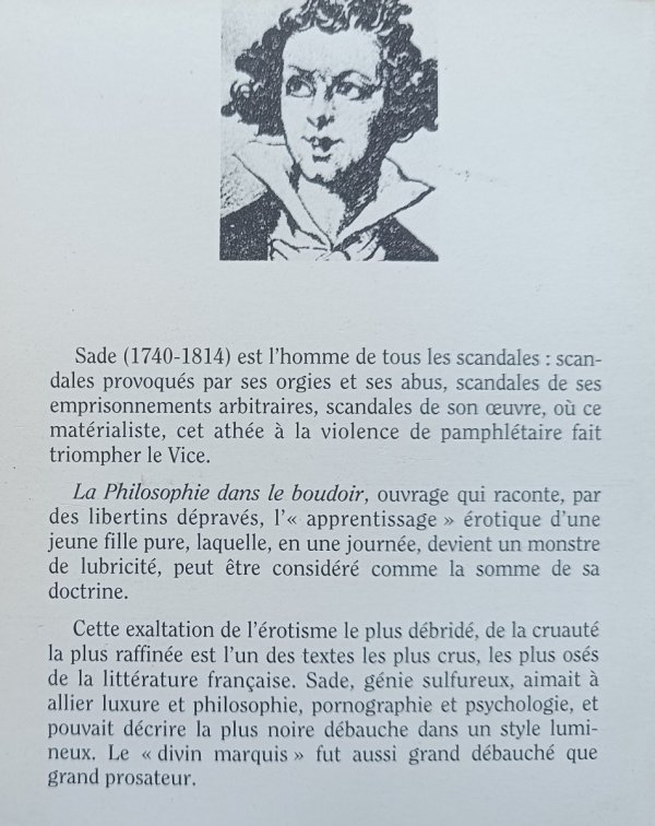 Sade La Philosophie dans le boudoir