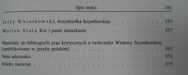 Radość czytania Szymborskiej. Wybór tekstów krytycznych