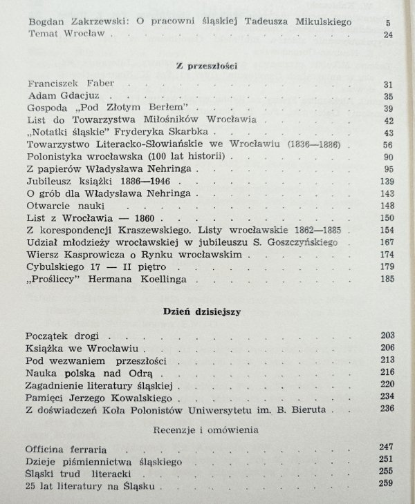 Tadeusz Mikulski Temat Wrocław. Szkice Śląskie