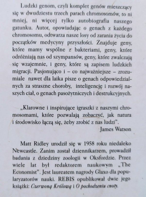Matt Ridley • Genom