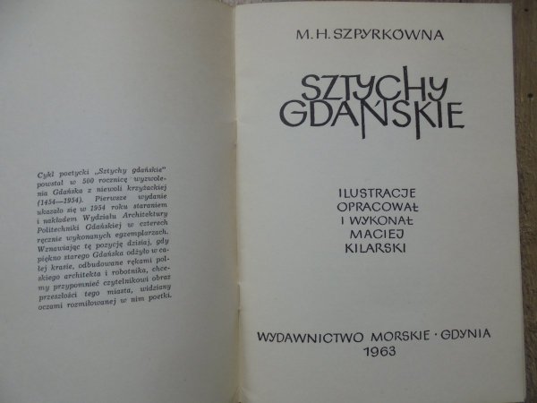 M.H.Szpyrkówna • Sztychy gdańskie [Maciej Kilarski]