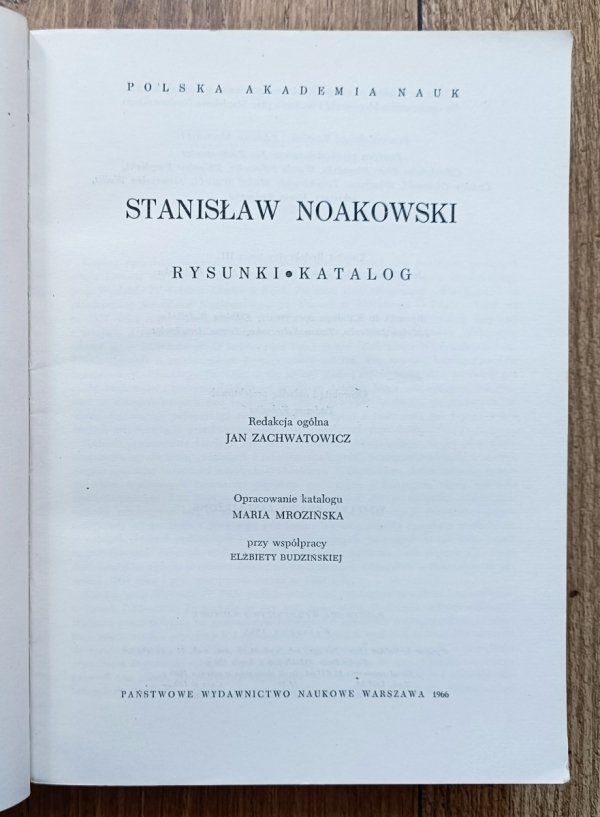 Stanisław Noakowski: rysunki / katalog 1966