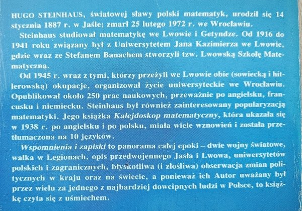 Hugo Steinhaus Wspomnienia i zapiski