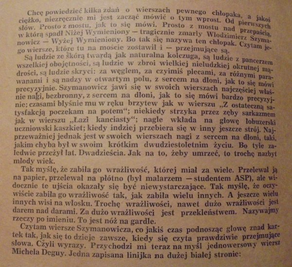 Włodzimierz Szymanowicz • Zaproście mnie do stołu [Edward Stachura]