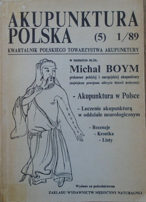 Akupunktura Polska 1/89 [Michał Boym, Zbigniew Garnuszewski]
