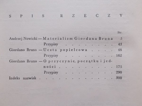 Giordano Bruno Pisma filozoficzne