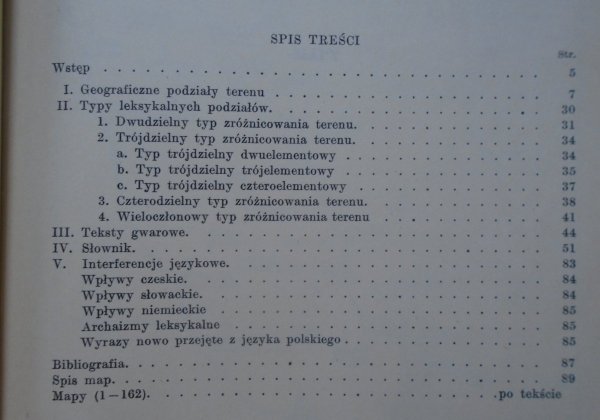 Jan Basara • Słownictwo polskich gwar Śląska na terenie Czechosłowacji