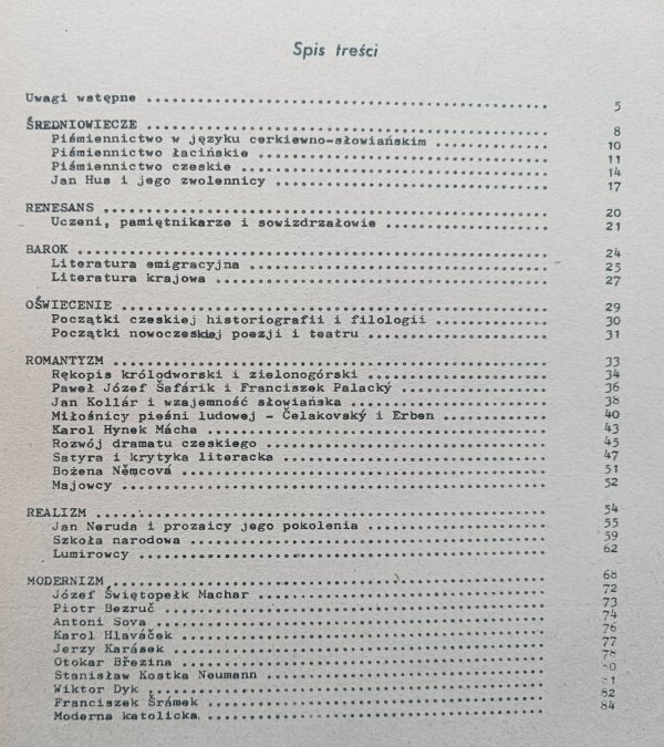 Zdzisław Niedziela Zarys historii literatury czeskiej