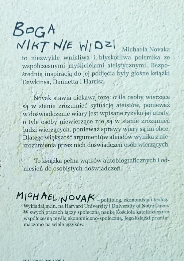 Michael Novak Boga nikt nie widzi. Noc ciemna ateistów i wierzących
