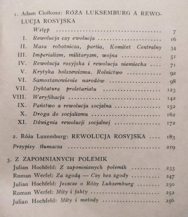 Adam Ciołkosz Róża Luksemburg a rewolucja rosyjska