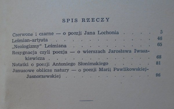 Jerzy Kwiatkowski • Szkice do portretów [Leśmian, Lechoń, Iwaszkiewicz, Pawlikowska-Jasnorzewska]