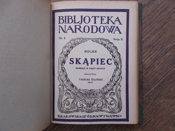 Molier • Mizantrop. Skąpiec. Mieszczanin szlachcicem [1921]