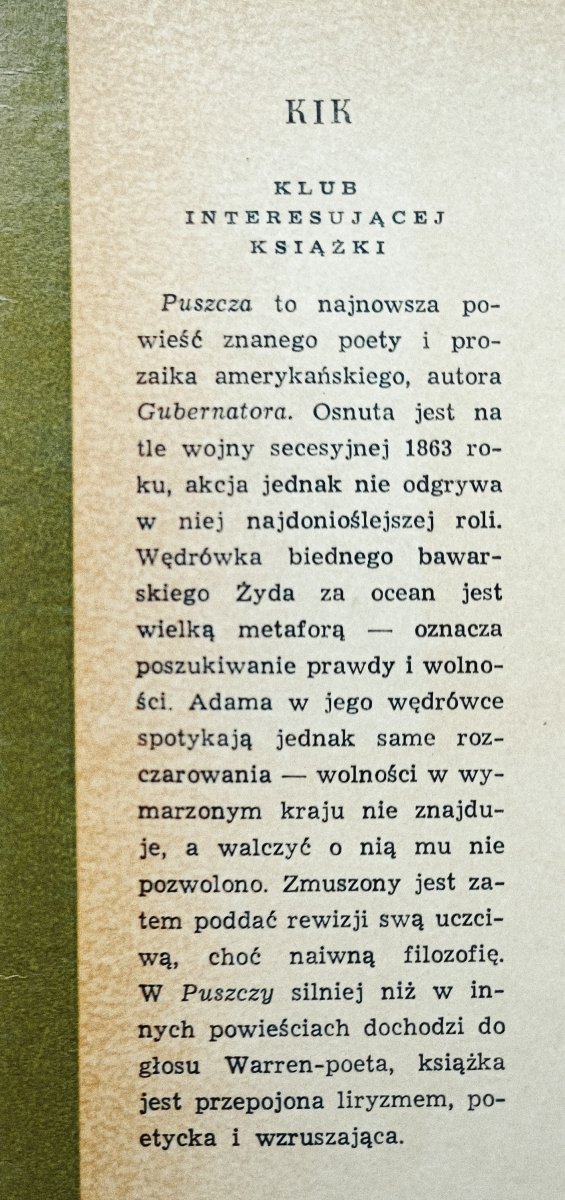 Robert Penn Warren Puszcza