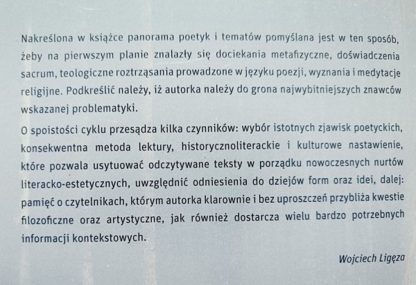 Zofia Zarębianka Bóg wpisany w wiersze. Teologia poetów obcych