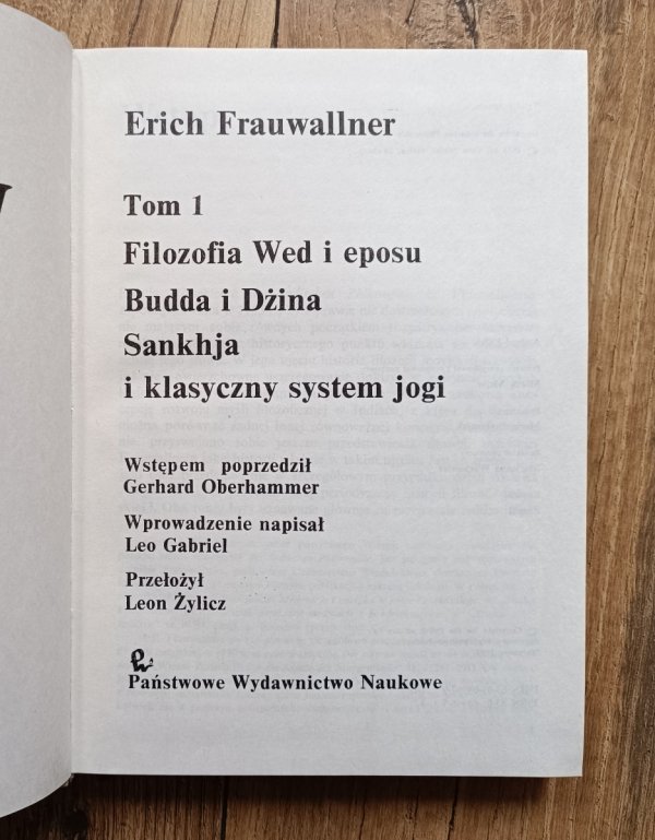 Erich Frauwallner Historia filozofii indyjskiej 1/2 komplet