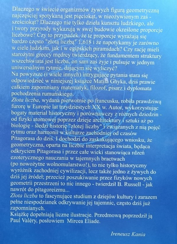 Matila Ghyka Złota Liczba. Rytuały i rytmy pitagorejskie w rozwoju cywilizacji zachodniej
