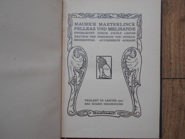 Maurice Maeterlinck • Pelleas und Melisande [1902] [Nobel 1911]
