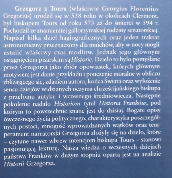 Grzegorz z Tours Historie. Historia Franków