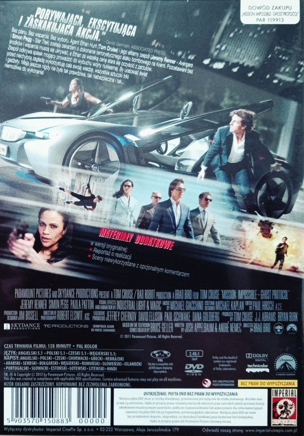 Mission: Impossible - Ghost Protocol DVD