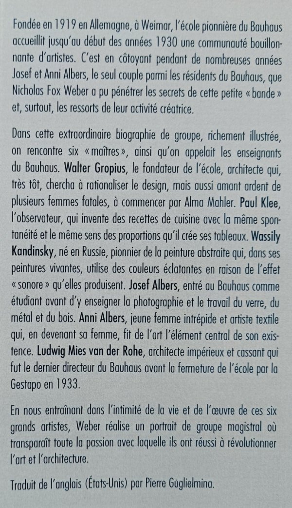 Nicholas Fox Weber La Bande du Bauhaus