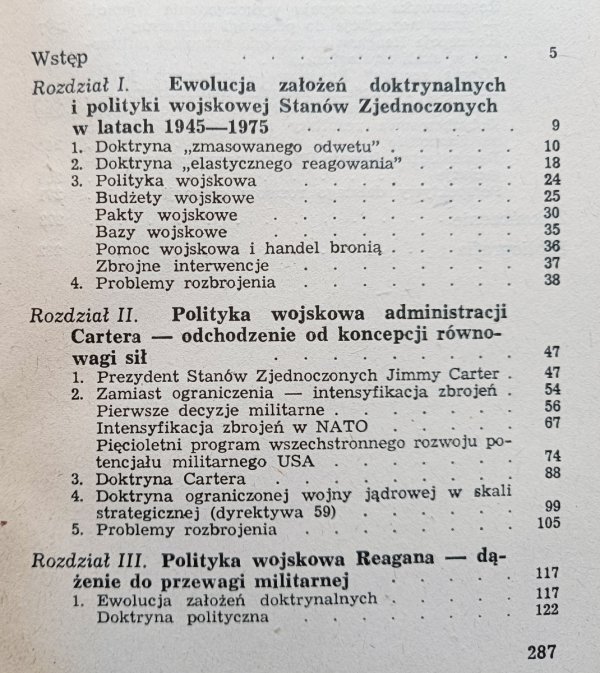Zdzisław Szczerbowski Polityka wojskowa USA. Od Cartera do Reagana