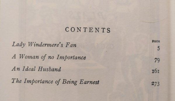 Oscar Wilde Plays