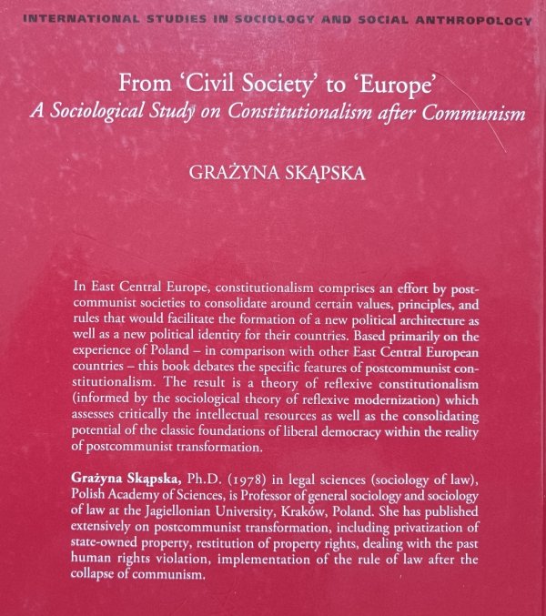 Grażyna Skąpska Form 'Civil Society' to 'Europe'