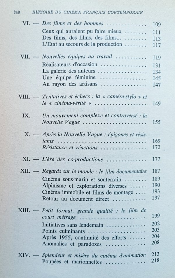 Charles Ford Histoire du cinema francais contemporain 1945-1977