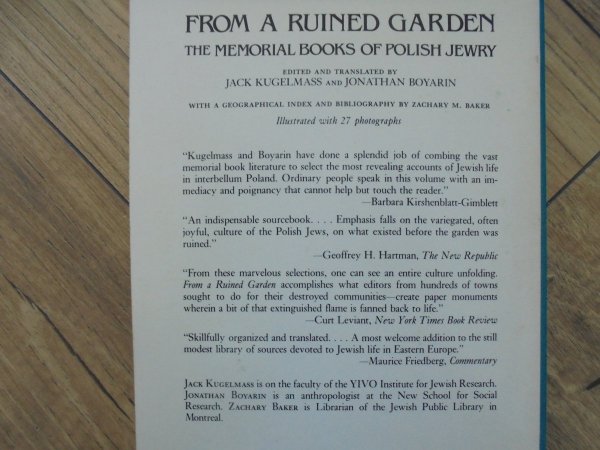 From a Ruined Garden • The Memorial Books of Polish Jewry
