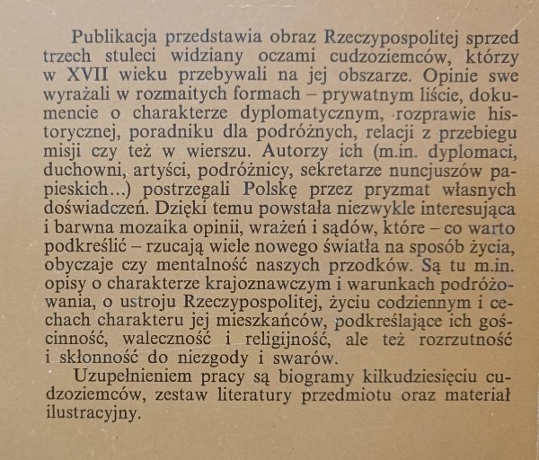Teresa Chynczewska-Hennel Rzeczpospolita XVII wieku w oczach cudzoziemców