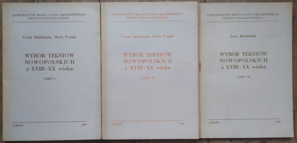 Wybór tekstów nowopolskich z XVIII-XX wieku [komplet]