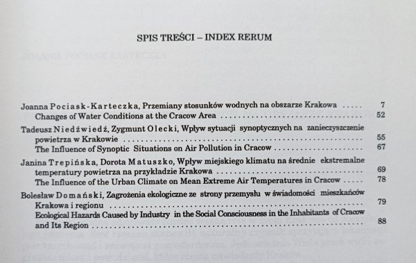 Przemiany środowiska geograficznego Krakowa i ich skutki