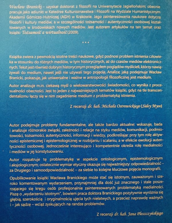 Wacław Branicki Autentyczność osobowa a medialność