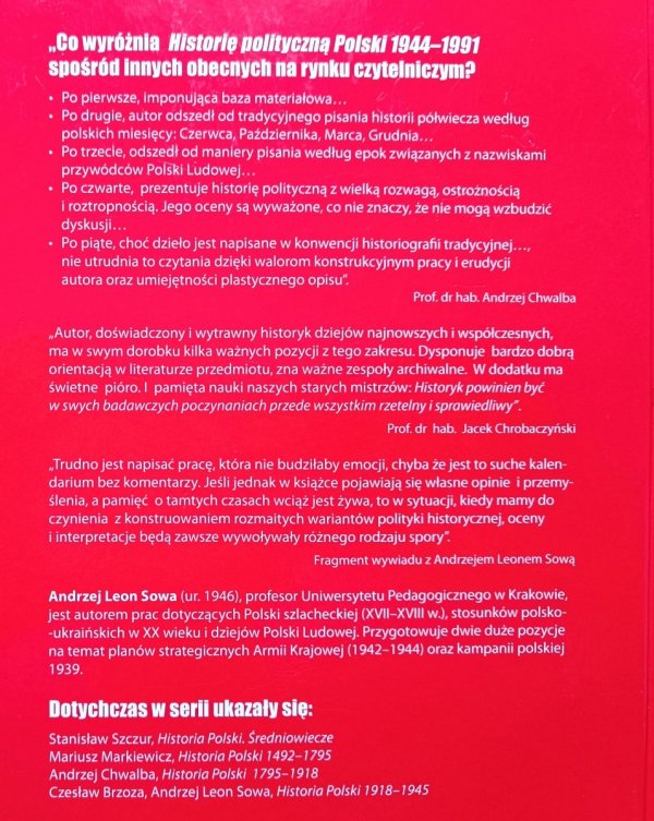 Andrzej Leon Sowa Historia polityczna Polski 1944-1991
