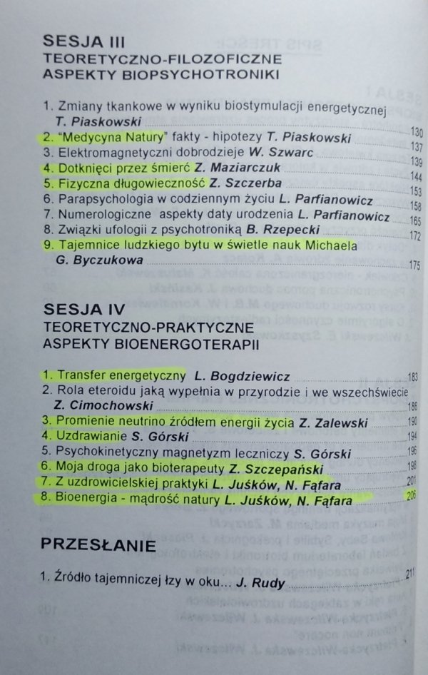 Janusz Wilczewski • Materiały z konferencji parapsychologów ' 94