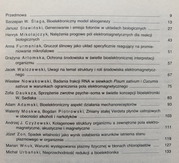 Perspektywy bioelektroniki. Zbiór prac dedykowanych Profesorowi Włodzimierzowi Sedlakowi
