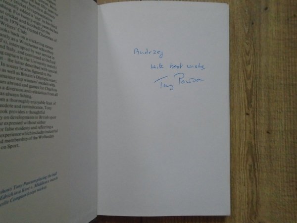 Tony Pawson • Runs &amp; Catches. An Autobiography [dedykacja autorska]