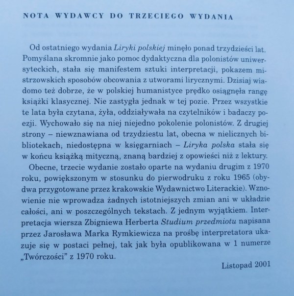 Liryka polska. Interpretacje