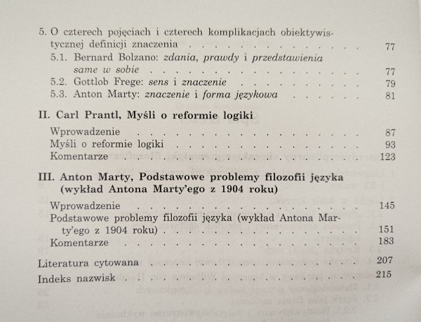 Krzysztof Rotter Dwa paradygmaty gramatyki filozoficznej: Carl Prantl, Anton Marty