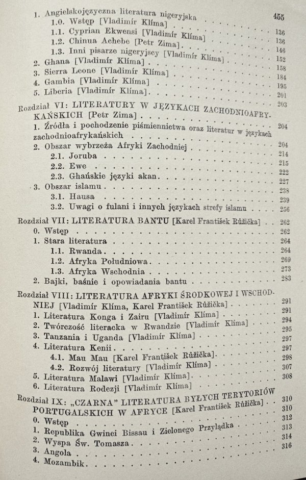 Czarna Afryka: literatura i język
