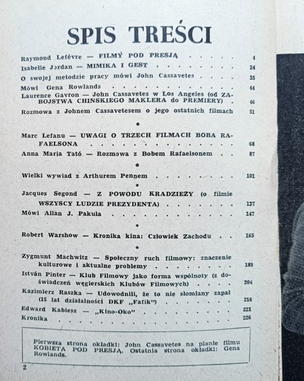 Film na świecie 1-2/1979 John Cassavetes