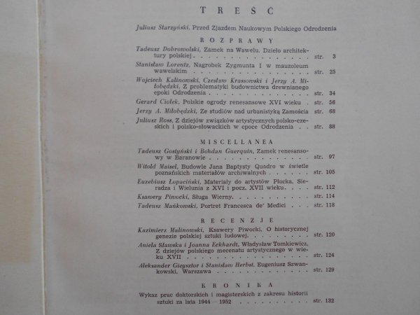 Biuletyn Historii Sztuki 3/4-1953 Budownictwo drewniane, Polskie ogrody, Zamość, Baranów