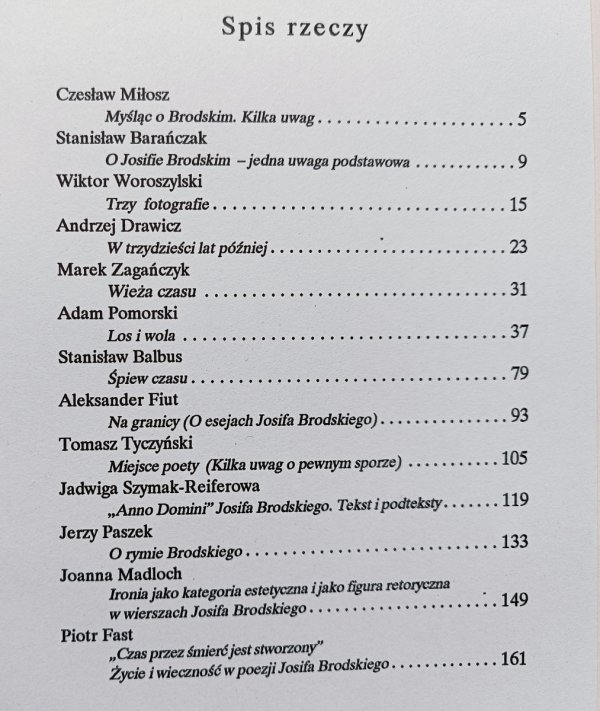 O Brodskim. Studia szkice refleksje