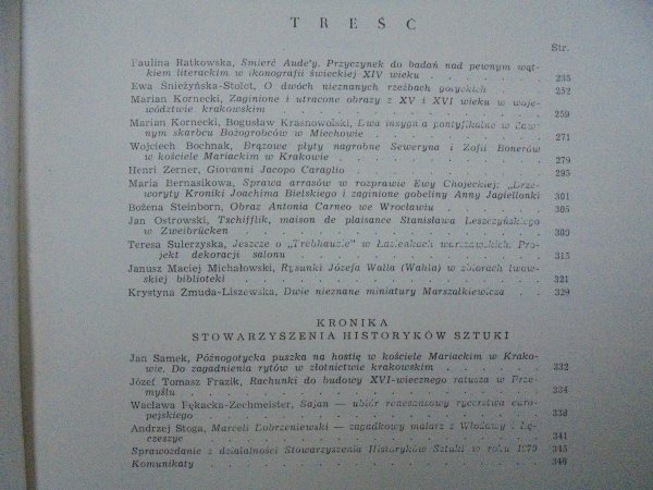 Biuletyn Historii Sztuki 3/4-1972 ikonografia, płyty nagrobne, arrasy, Kościół Mariacki, Miechów