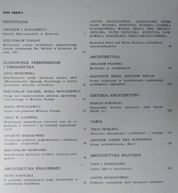 Teka Komisji Urbanistyki i Architektury • Tom XIV, 1980 [cracoviana, architektura militarna, krajobrazu]