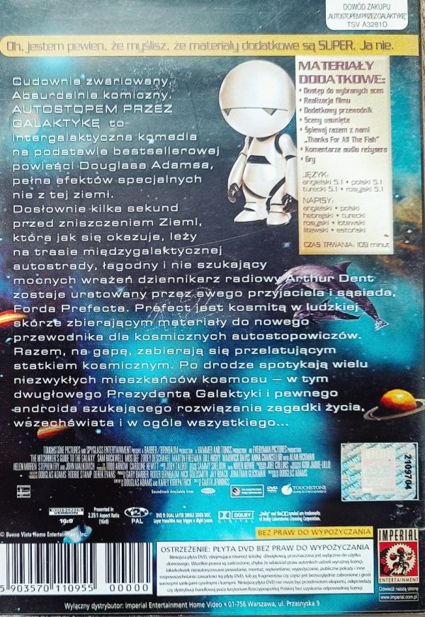 Autostopem przez galaktykę DVD