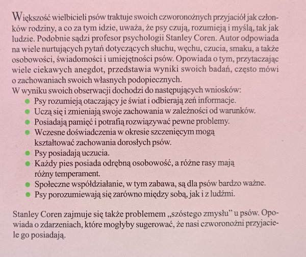 Stanley Coren Tajemnice psiego umysłu