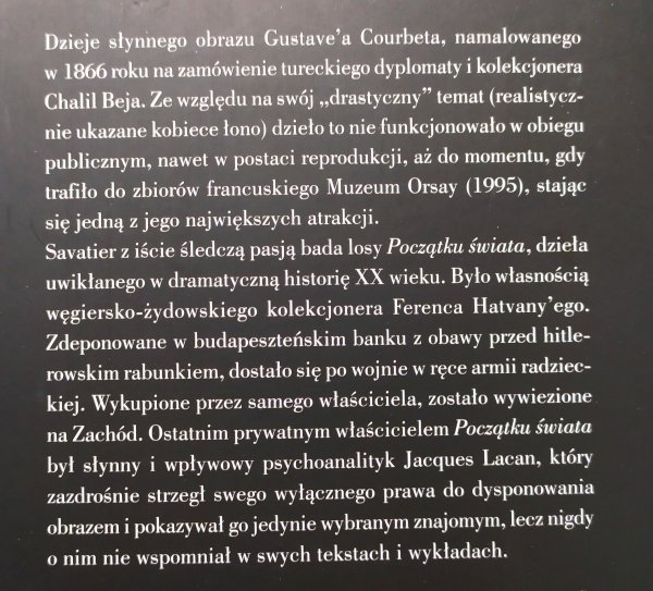 Thierry Savatier Początek świata. Historia obrazu Gustave'a Courbeta