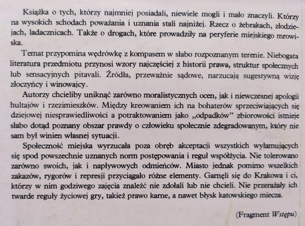 Hultaje, złoczyńcy, wszetecznice w dawnym Krakowie